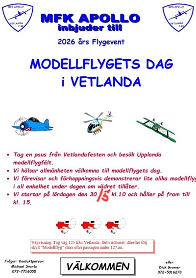 Modellflygets dag Vetlanda